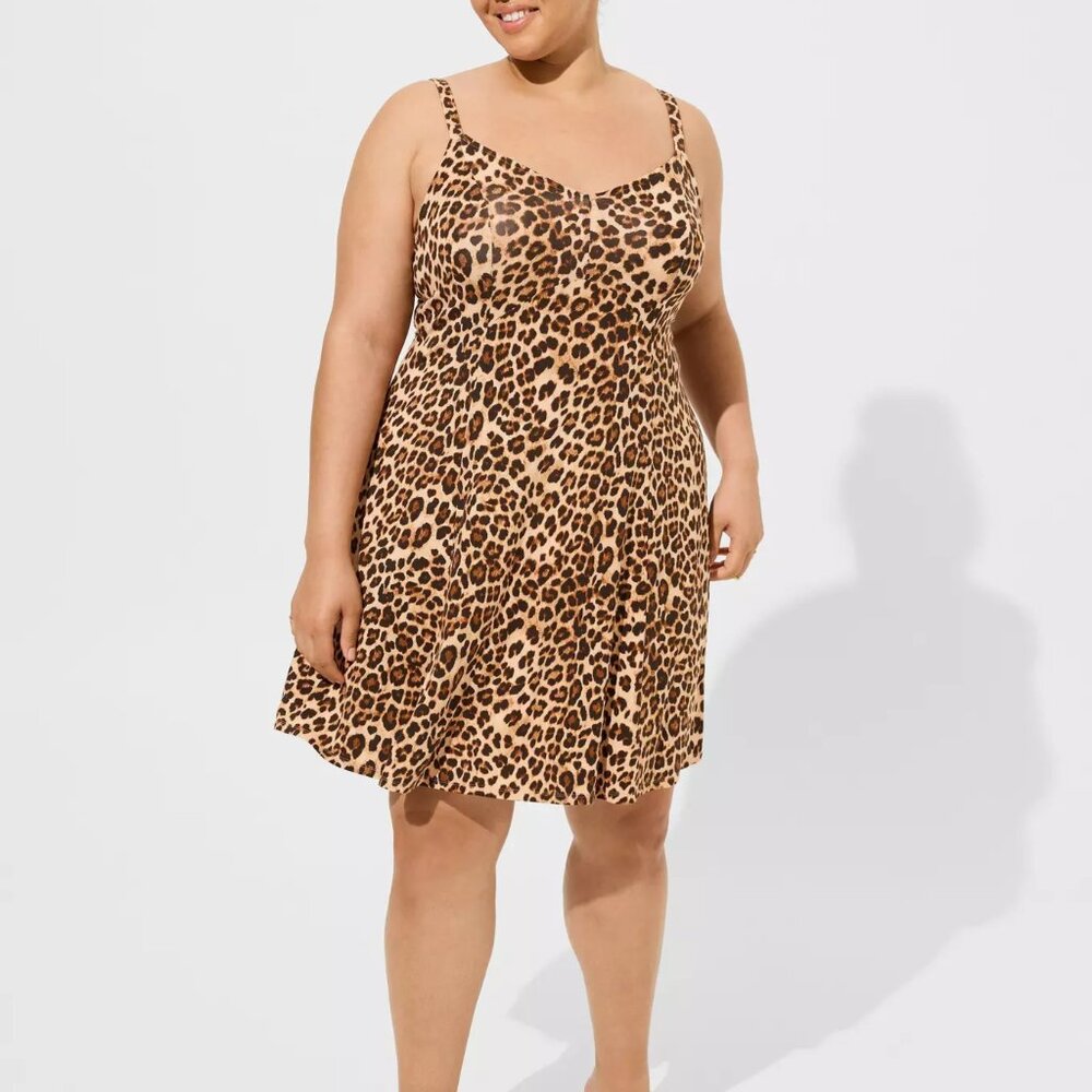 ❤NWT TORRID MINI TANK DRESS - LEOPARD ANIMAL PRINT - SUPER SOFT SIZE 2X